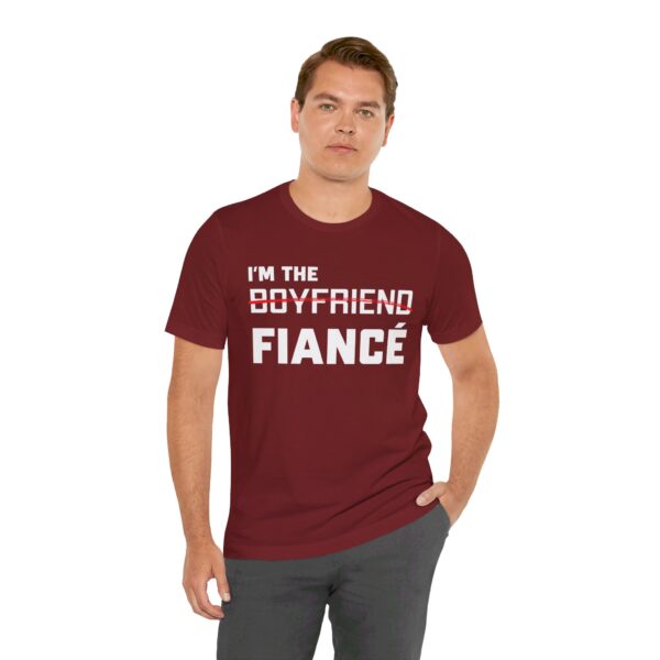 I'm the Fiance (Boyfriend) Unisex Jersey Short Sleeve Tee - Image 23